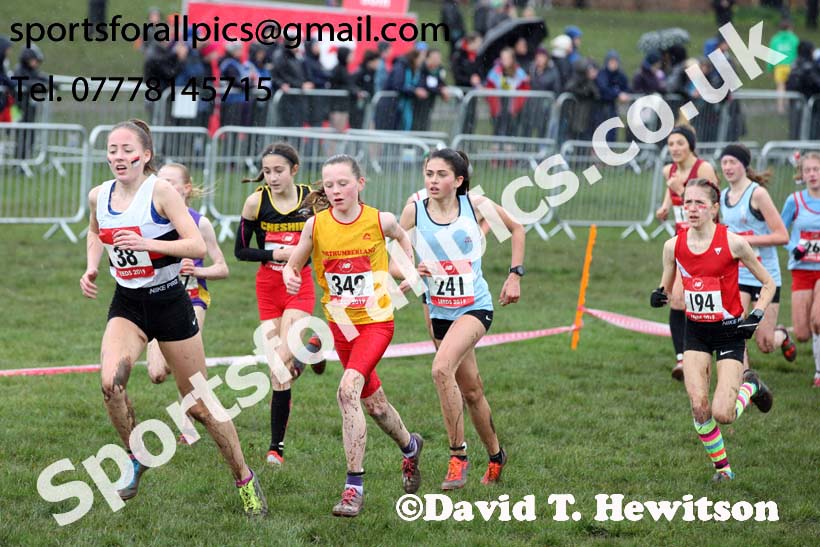 Junior girls 2019 New Balance English Schools Cross Country Champs, Temple Newsam, Leeds. Photo:  David T. Hewitson/Sports for All Pics